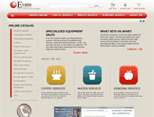 Tablet Screenshot of evanscoffee.com